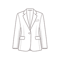 Blazer technical flat sketch